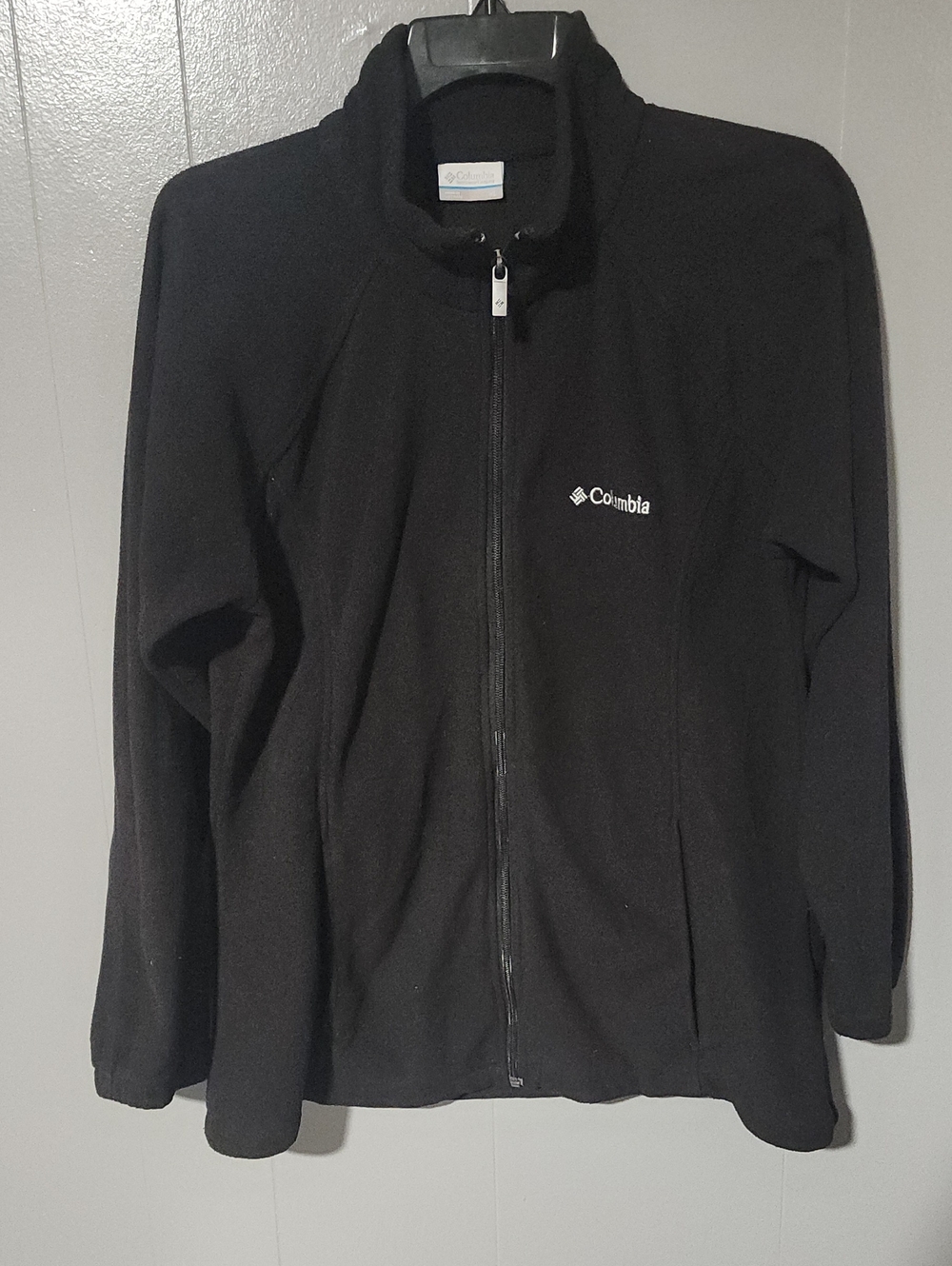 Columbia Black Full-Zip Fleece Jacket with Embroidered Logo